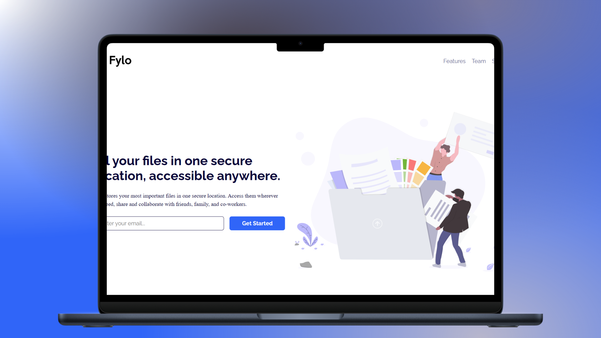 Imagen de Fylo Landing Page — Two Column Layout