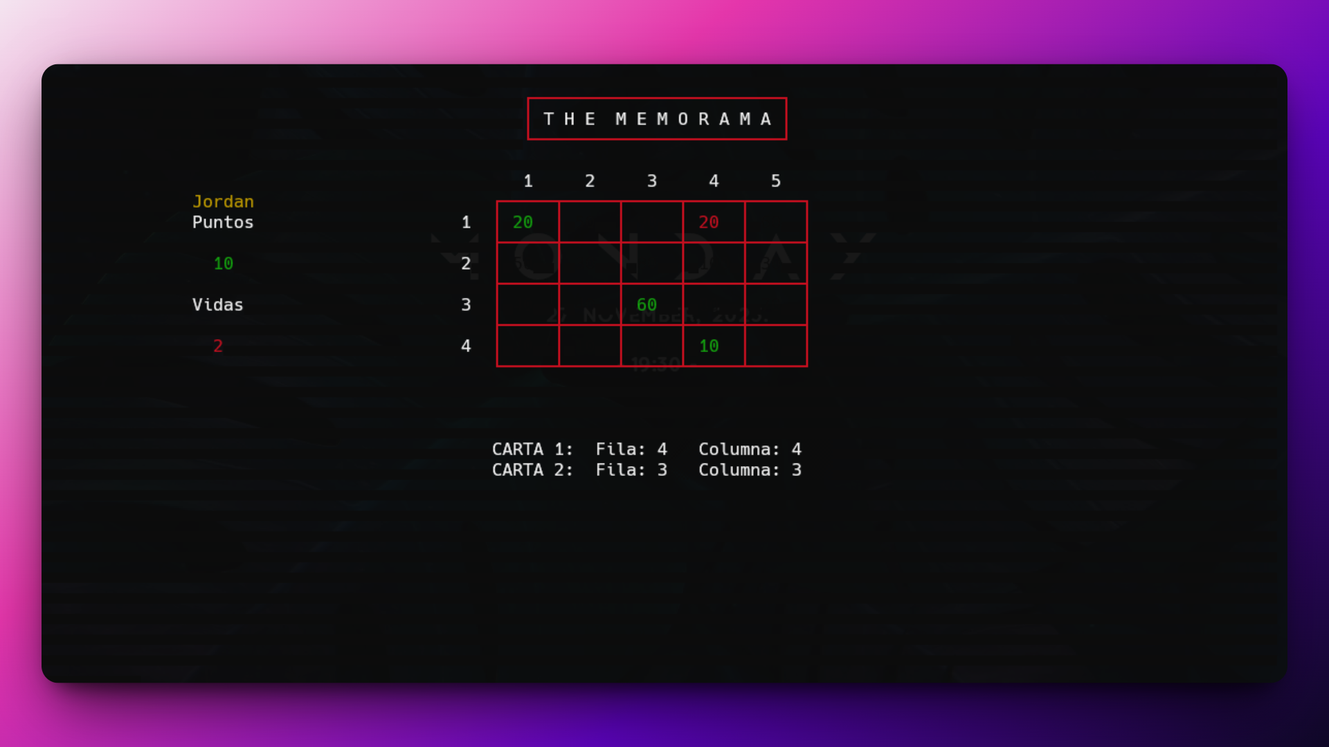 Imagen de Juego de Memoria